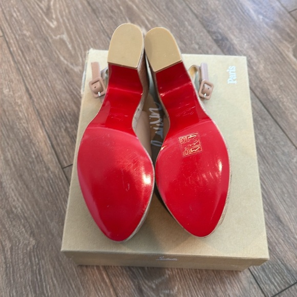 Christian Louboutin Brown Platform Slingback Heels brand new never worn - Picture 4 of 4